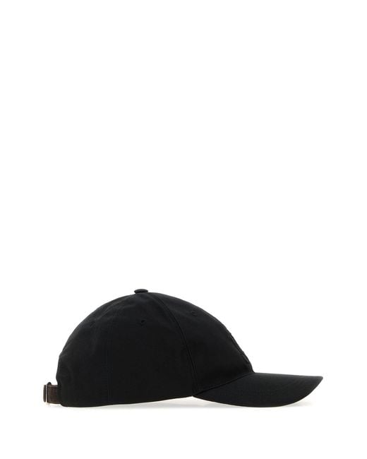 J.W. Anderson Black Gabardine Baseball Cap for men