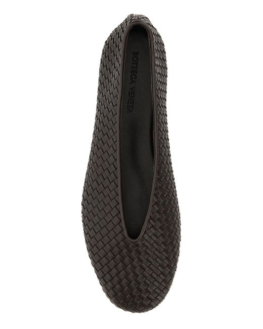 Ballerine Rosa in pelle testa di moro di Bottega Veneta in Black
