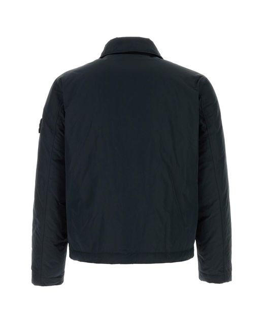 Stone Island Midnight Blue Polyester Blend Down Jacket for men
