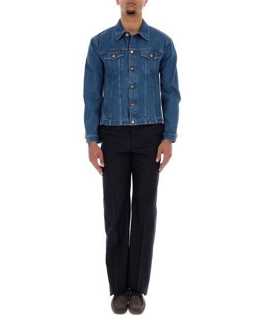 Jil Sander Blue Regular Denim Jacket for men