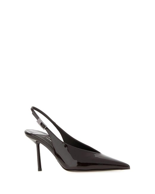 Le Silla Black Leather Pumps