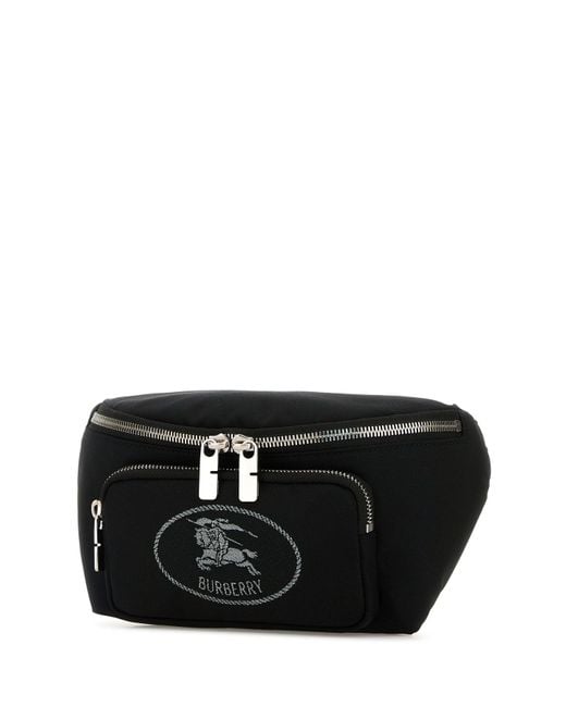 Marsupio in tela nera di Burberry in Black da Uomo