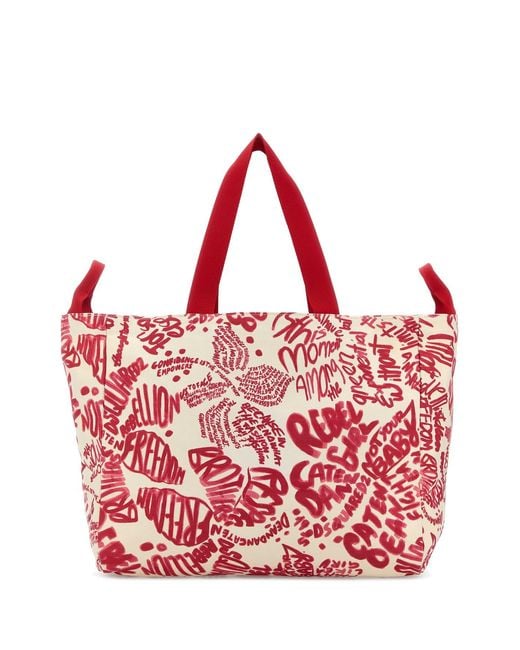 DSquared² Dsquared Printed Canvas Shopping Bag