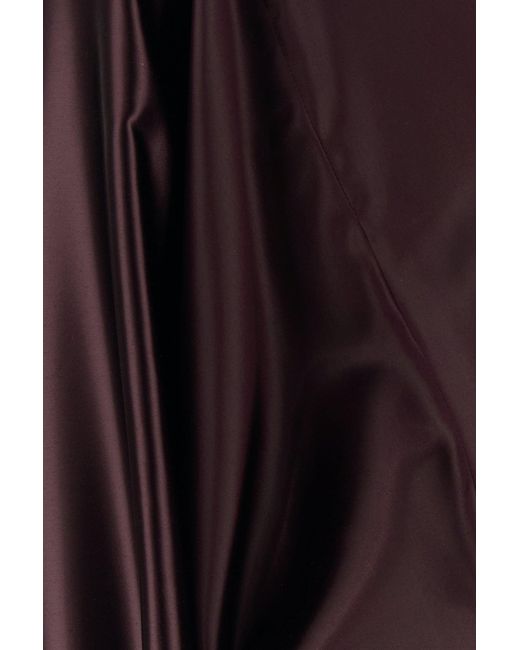Ferragamo Purple Salvatore Burgundy Satin Dress