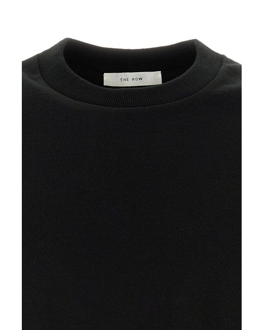 The Row Black Solid Crew Neck T-Shirt for men