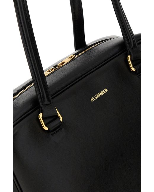 Jil Sander Black Nappa Leather Medium Vision Handbag