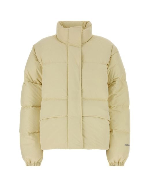 Jil Sander Natural Cream Polyester Down Jacket