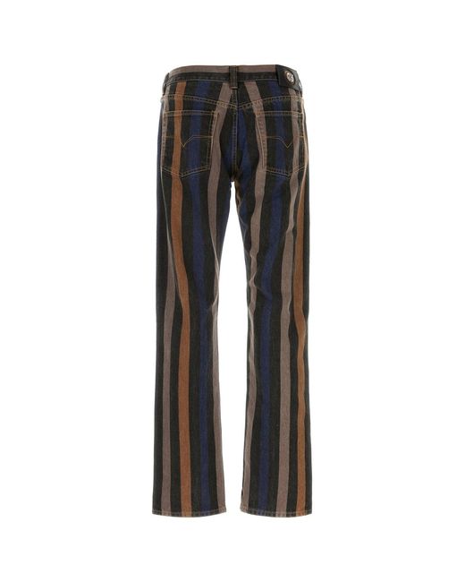 Versace Black Mid Rise Jeans for men