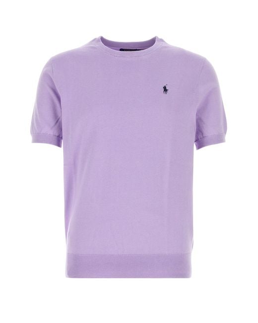 Polo Ralph Lauren Purple Short Sleeve Sweaters for men
