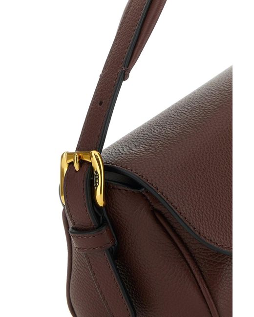 Borsa a mano Bonny Baguette in pelle mattone di J&m Davidson in Brown