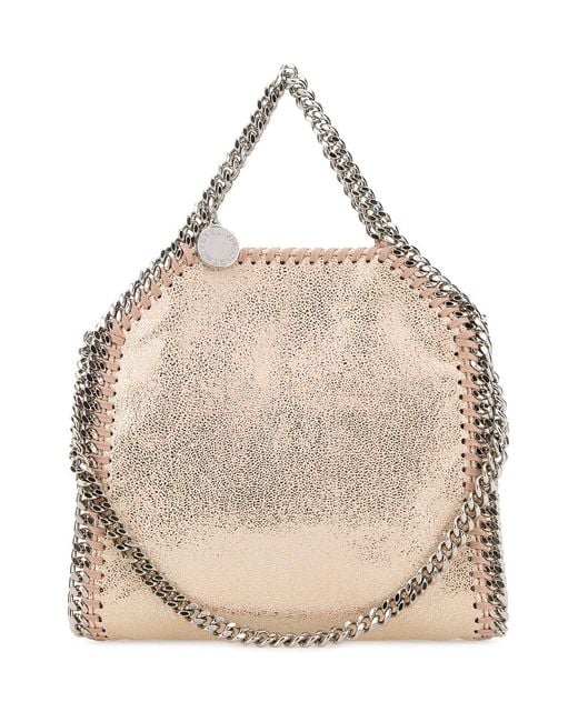 Stella McCartney Natural Pastel Pink shaggy Deer Micro Falabella Handbag