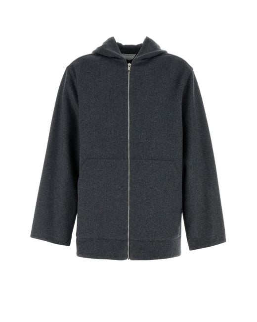 Felpa in lana grigio scuro di Bottega Veneta in Black da Uomo