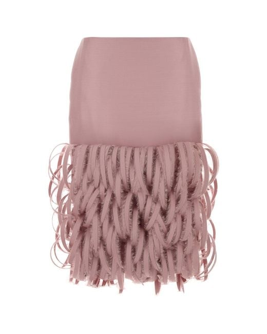 Balenciaga Pink Wool Blend Skirt