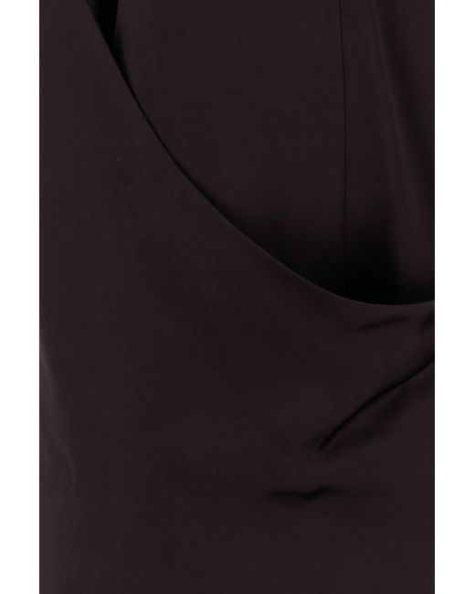 Sportmax Blue Aubergine Satin Austria1234 Dress