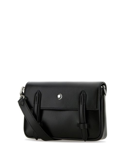 Borsa a tracolla Meisterstuck mini in pelle nera di Montblanc in Black da Uomo
