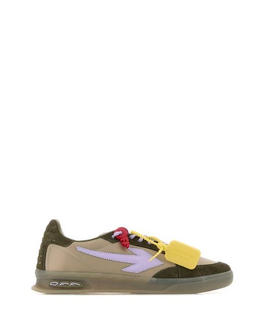Off-White c/o Virgil Abloh Multicolor Off Two-Tone Suede And Fabric End Of Play Sneakers for men
