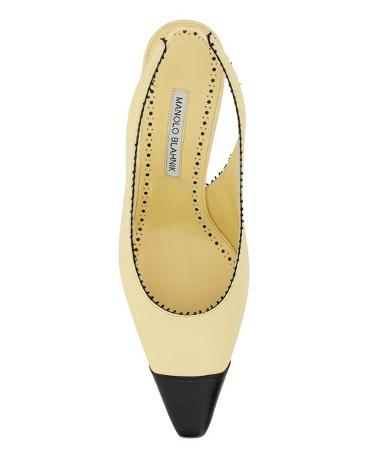 Manolo Blahnik Metallic Pastel Nappa Leather Gaius Pumps