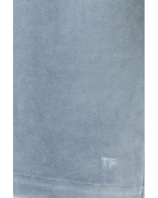 Tom Ford Blue Solid Polo for men