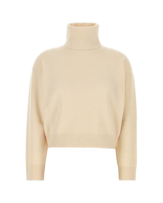 Brunello Cucinelli Natural Sand Wool Blend Sweater