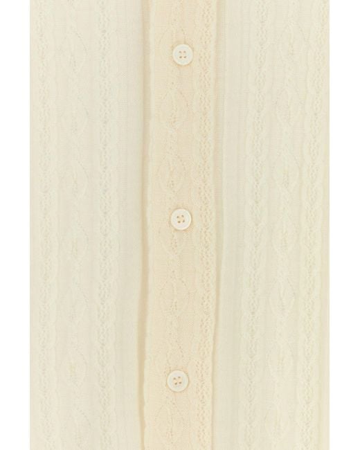 Séfr White Ivory Wool Riku Shirt for men