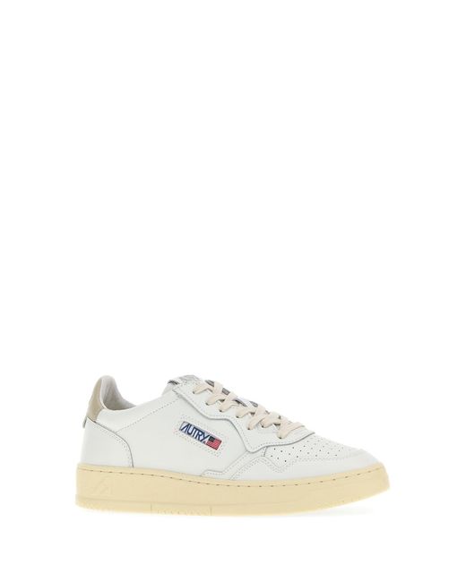 Autry White Lace Up Sneakers for men