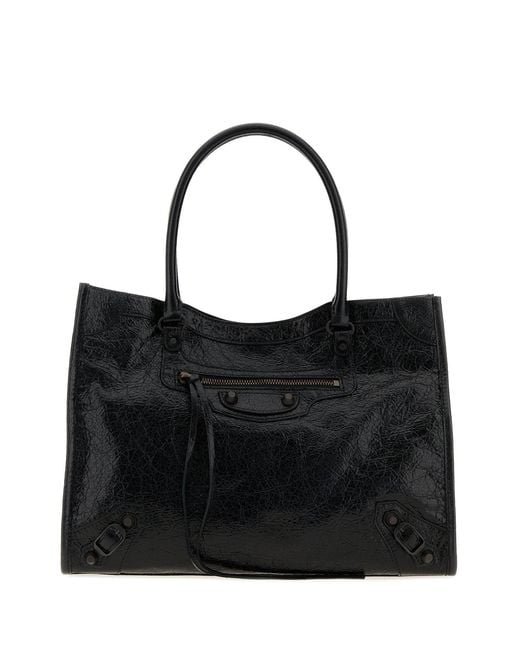 Balenciaga Black Leather Small Le City Handbag