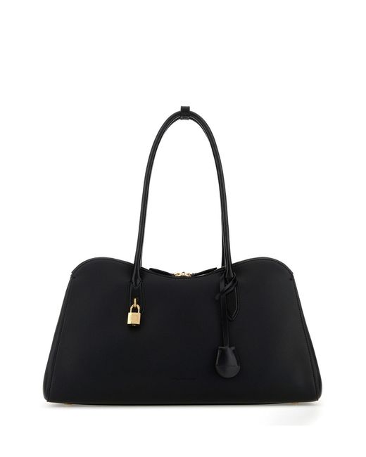 Stella McCartney Black Synthetic Leather Ryder Shopping Bag
