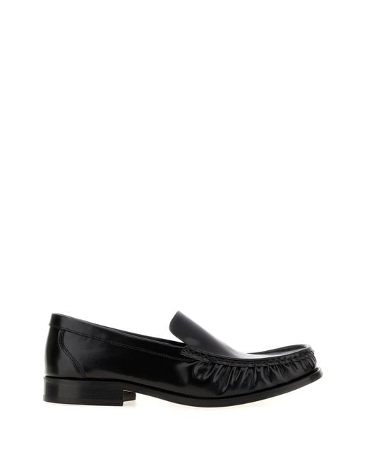 A.P.C. Black Leather Romeo Loafers for men