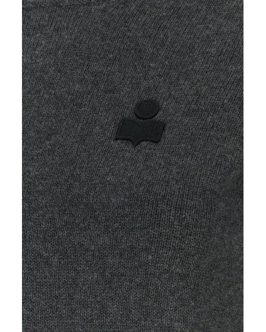 Maglione Abelle in misto cotone antracite di Isabel Marant in Black