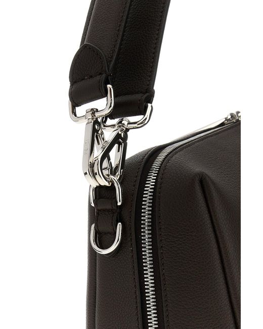 Borsa a spalla Lui Large in pelle testa di moro di Fendi in Black da Uomo