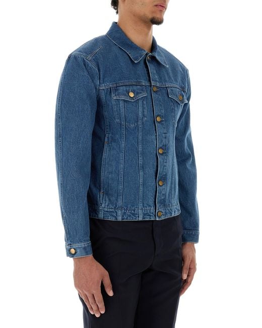 Jil Sander Blue Regular Denim Jacket for men