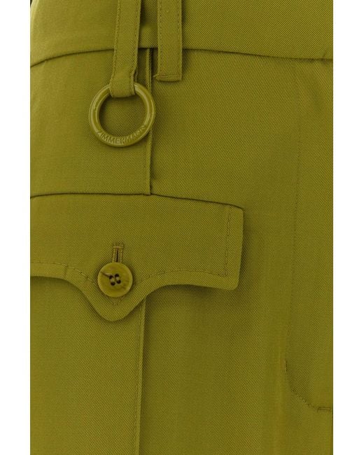 Zimmermann Green Pistachio Polyester Blend Pant