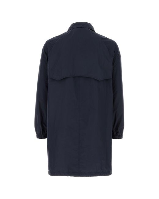 Paltò Blue Polyester Pierangelo Overcoat for men