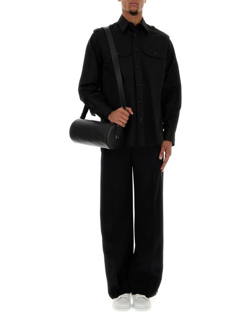 McQueen Black Cotton Shirt for men