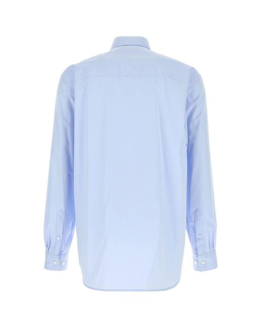 Dries Van Noten Light Blue Cilian Poplin Shirt for men