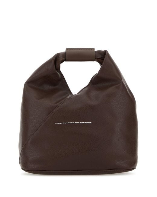 MM6 by Maison Margiela Brown Chocolate Synthetic Leather Japanese Handbag
