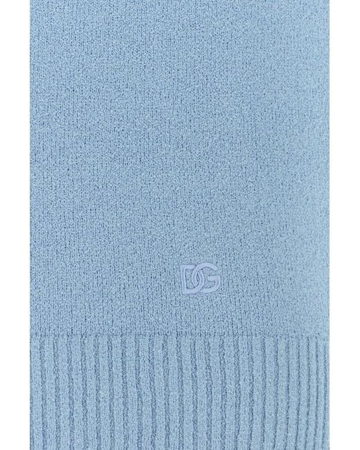 Dolce & Gabbana Blue Solid Shirt Collar Polo for men