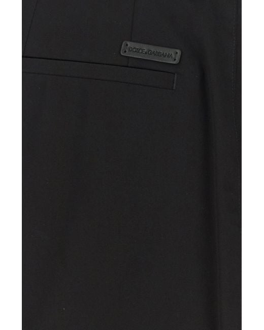 Dolce & Gabbana Black Stretch Gabardine Pant for men