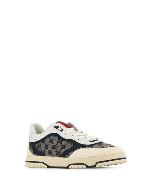 Sneakers Re-Web multicolor in pelle e tessuto GG Original di Gucci in White da Uomo