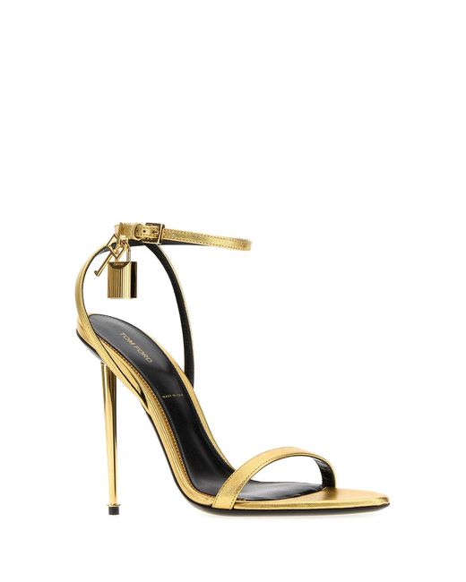 Tom Ford Metallic Leather Sandals