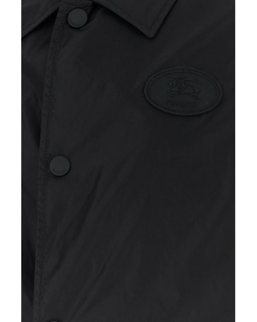 Giubbino in nylon nero di Burberry in Black da Uomo