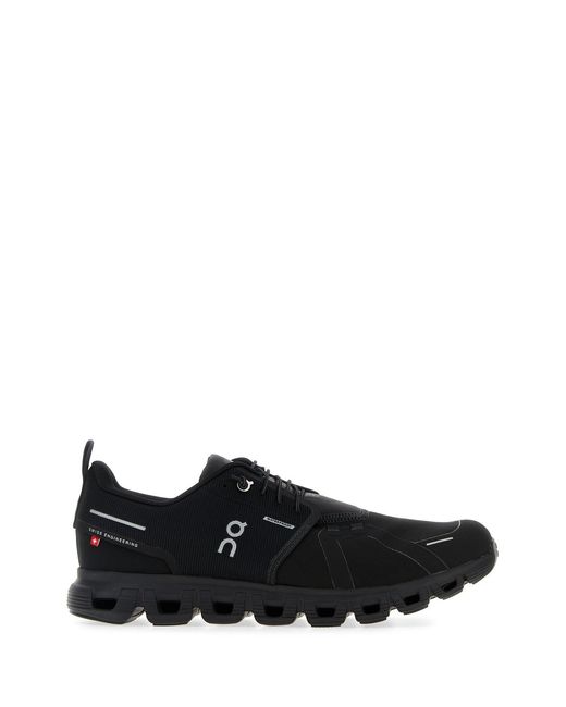 On Shoes Black Fabric Cloud 6 Wp Sneakers for men