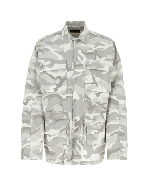 Balenciaga White Cargo Shirt for men