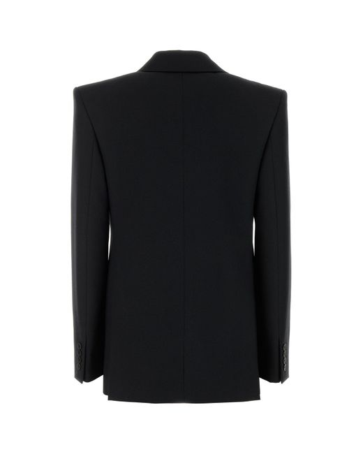 Giacca in lana nera di Saint Laurent in Black