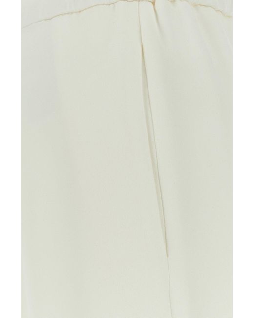 Valentino Garavani Ivory Cady Couture Wide-leg Pant in White