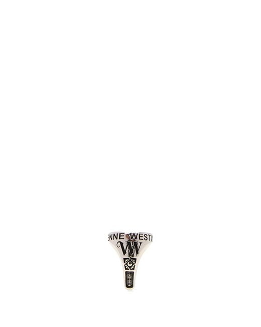 Vivienne Westwood Multicolor Silver Metal Lancelot Chevalier Ring