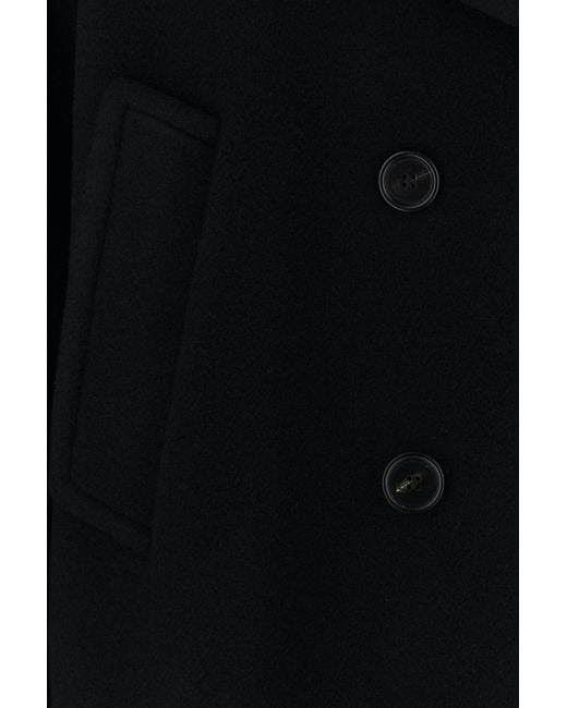 Chloé Black Oversized Wool Short Coat
