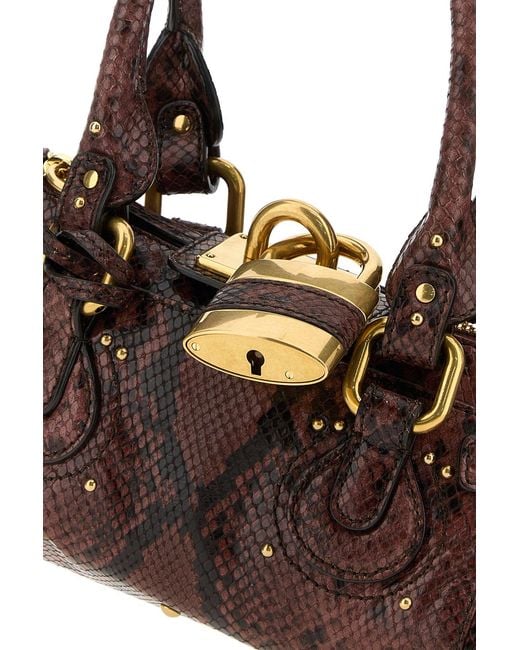 Chloé Multicolor Printed Leather Paddington Handbag