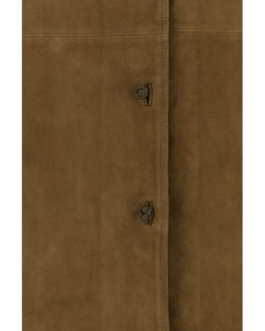 Rohe Brown Mud Suede Shirt