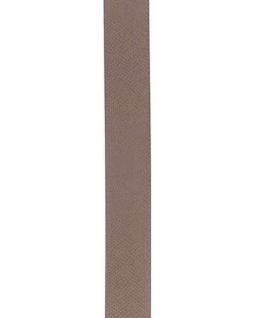 Ferragamo White Mud Leather Reversible Belt